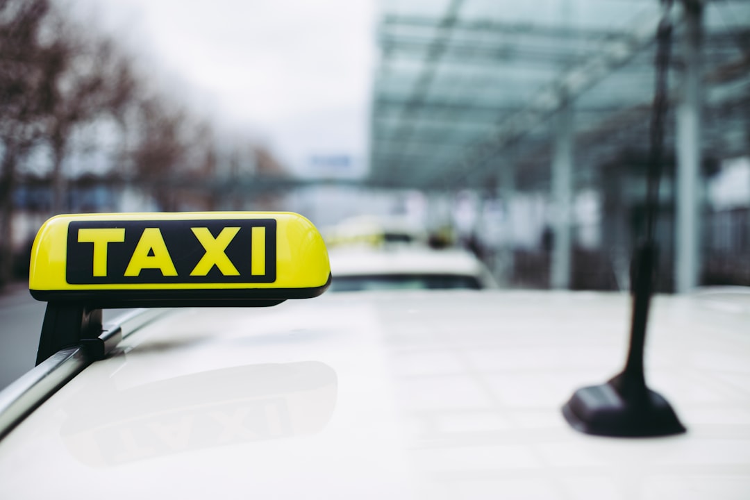 Taxi driver at the airport – get in and drive off